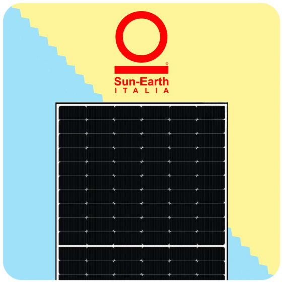 pannello fotovoltaico sun-earth con logo