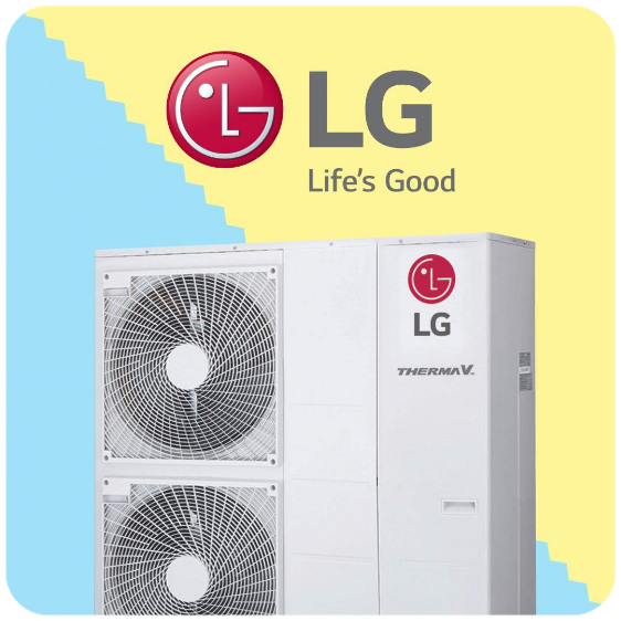 immagine pompa di calore con logo LG