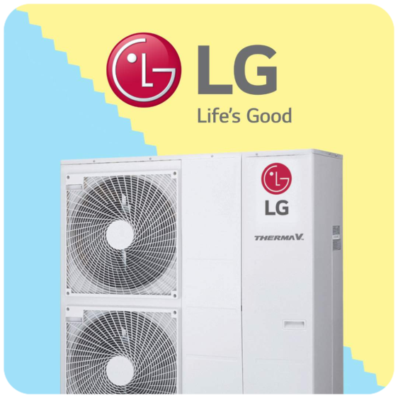 immagine pompa di calore con logo LG