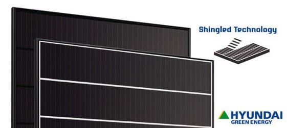 Dettaglio del pannello fotovoltaico hyundai